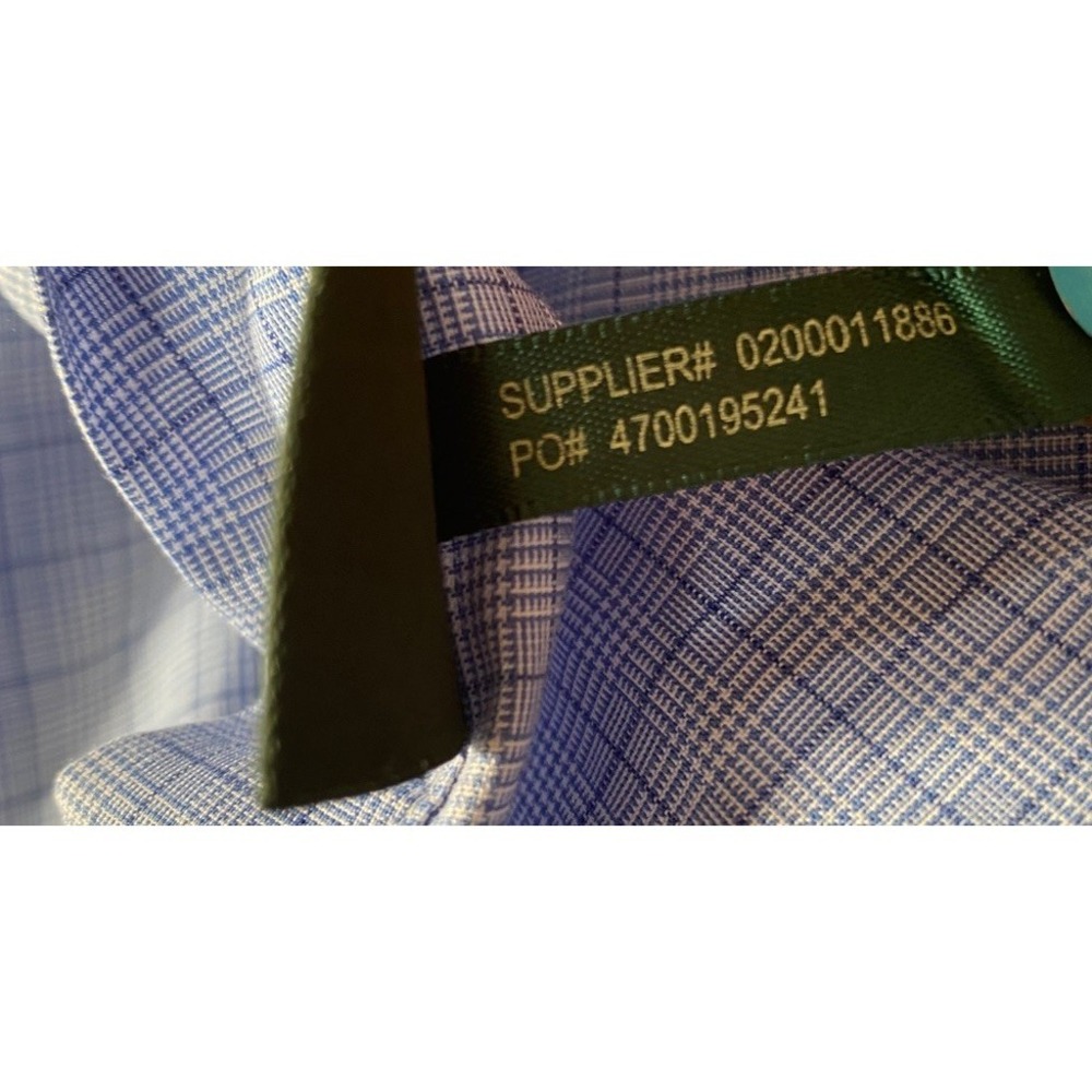 Lauren Ralph Lauren Mens Shirt Size 16 34/35 Blue Plaid Classic Fit Smart Casual - Picture 5 of 5